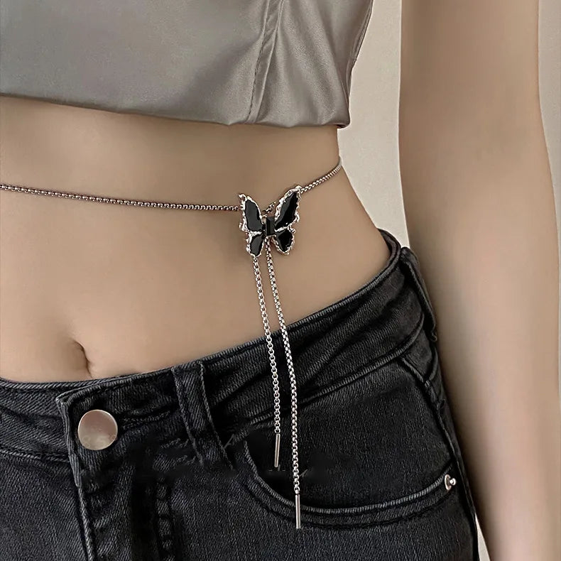 Black Butterfly Waist Chain